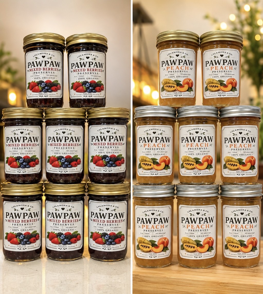 Pawpaw with Peach Preserves