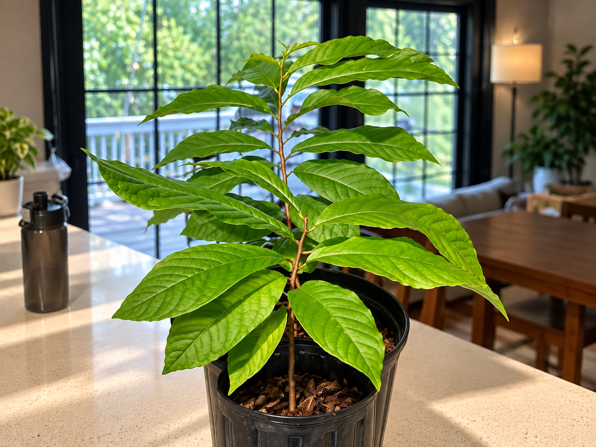 1 1/2 Year Old Pawpaw Sapling: Native Fruit Tree, Free Seeds Included , Pawpaw tree
