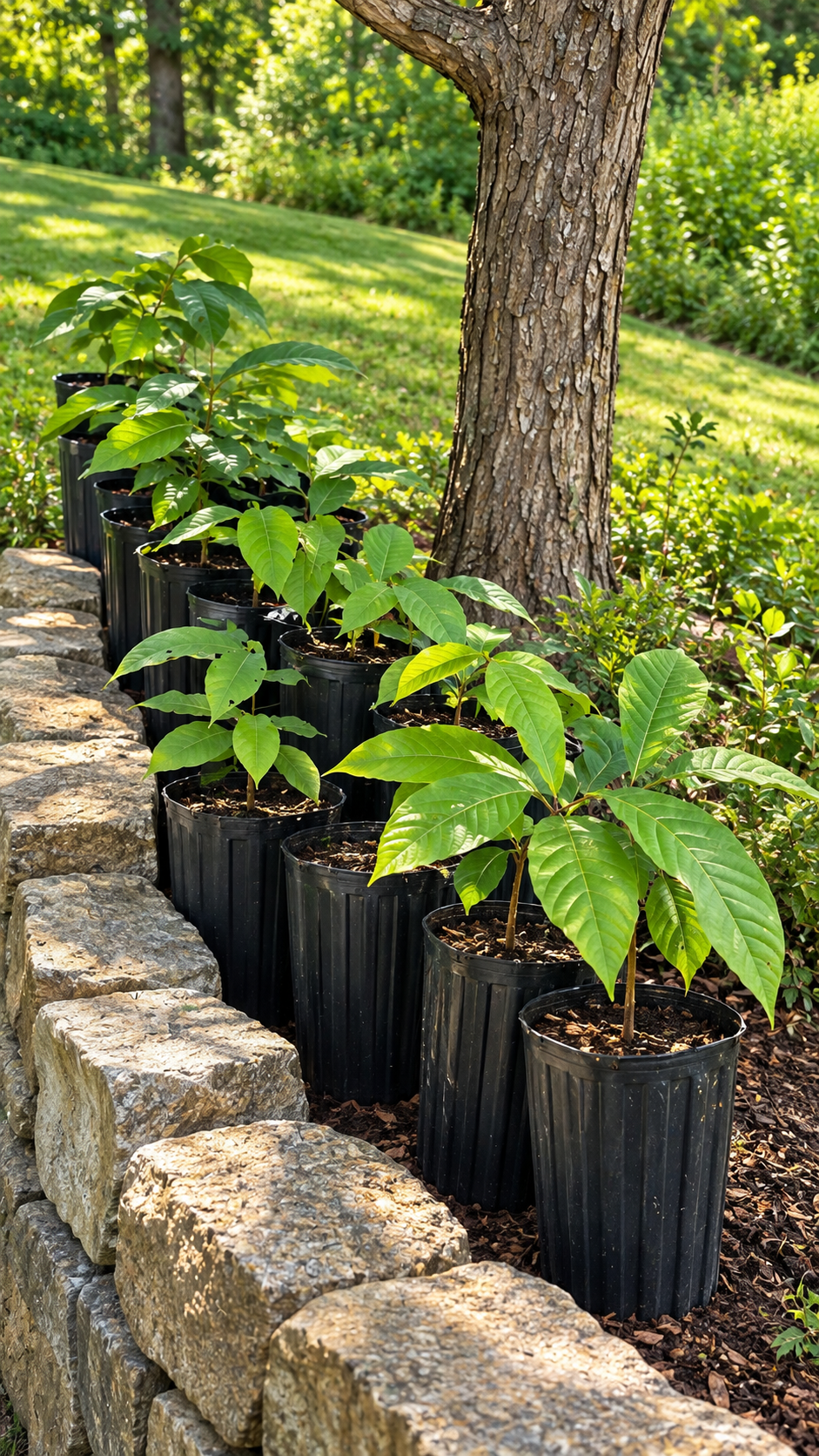1 1/2 Year Old Pawpaw Sapling: Native Fruit Tree, Free Seeds Included , Pawpaw tree