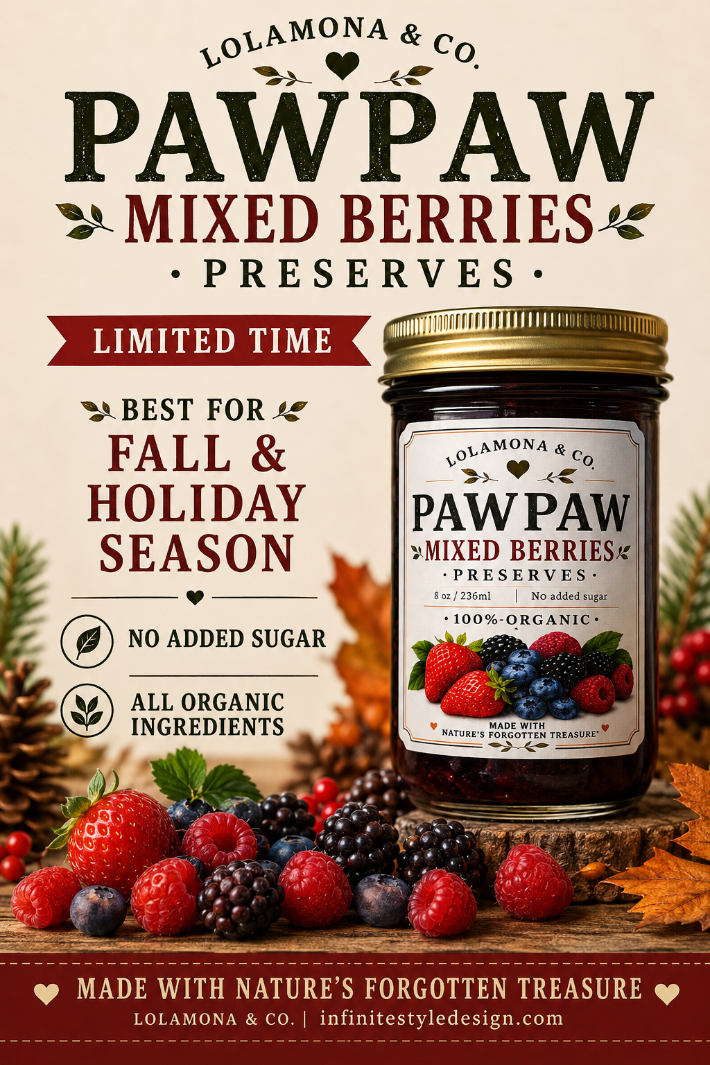 Pawpaw with Mixed Berries